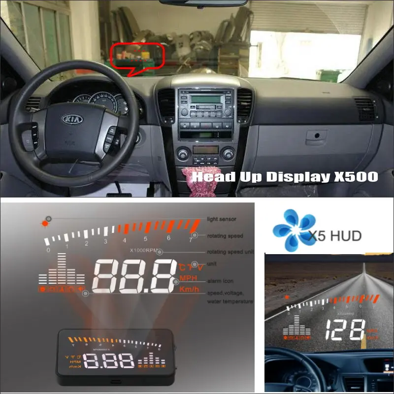 Автомобильный HUD Дисплей для KIA Sorento / Naza R 2009 2019 автомобильный проектор вождения