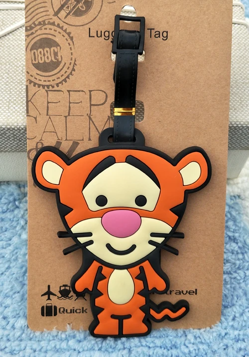 see chart IVYYE Tigger Eeyore аниме аксессуары для путешествий багажная бирка на чемодан ID адрес портативные бирки багажные этикетки подарки Новинка - Цвет: see chart