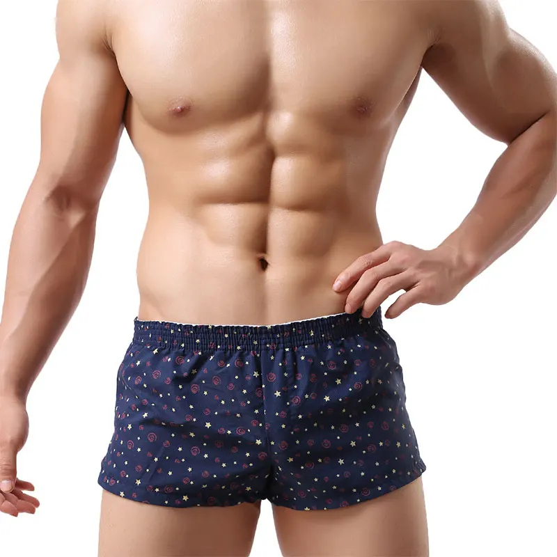 Boxer Shorts Man Summer Beach Cotton Short Dot Sweatpants Fitness Elastic Waist Casual Mens Sleepwear Homewear 2018 | Мужская одежда
