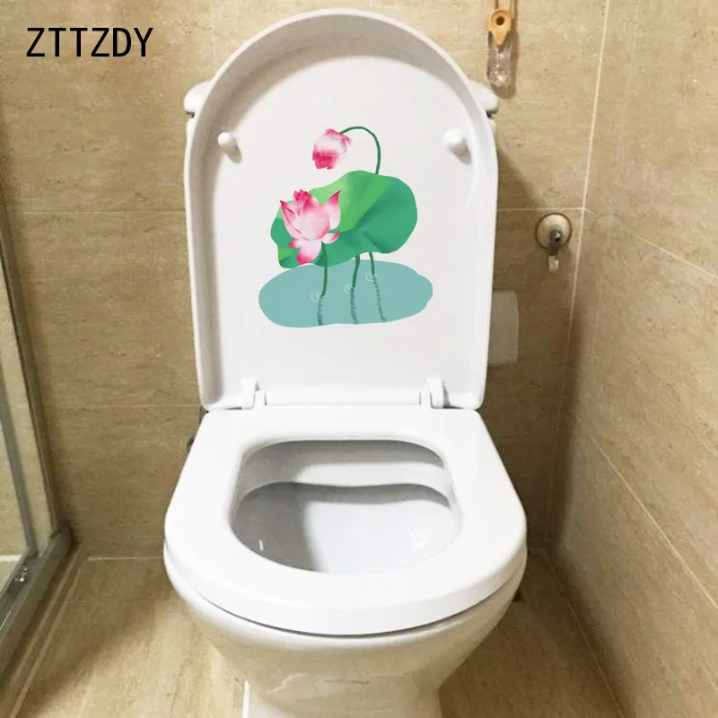 ZTTZDY 18*20 9 см летнее солнцезащитное украшение цветок унитаз наклейка на сиденье