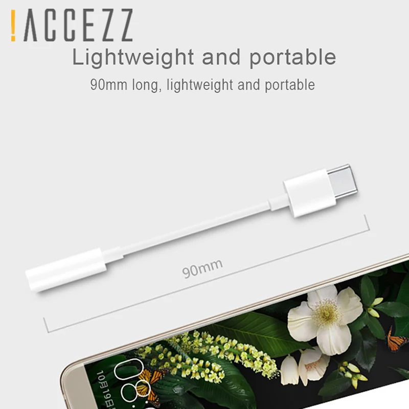 ! ACCEZZ USB Type C к 3 5 мм аудио адаптер для Huawei Mate 10 Pro Xiaomi 6 Mix 2 Aux вызова прослушивания