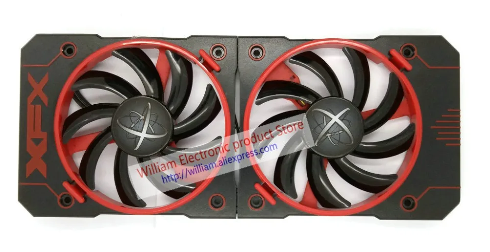 Оригинальный Корпус для видеокарты XFX R9 380 380X 370 370X RX460 560 охлаждающий вентилятор |