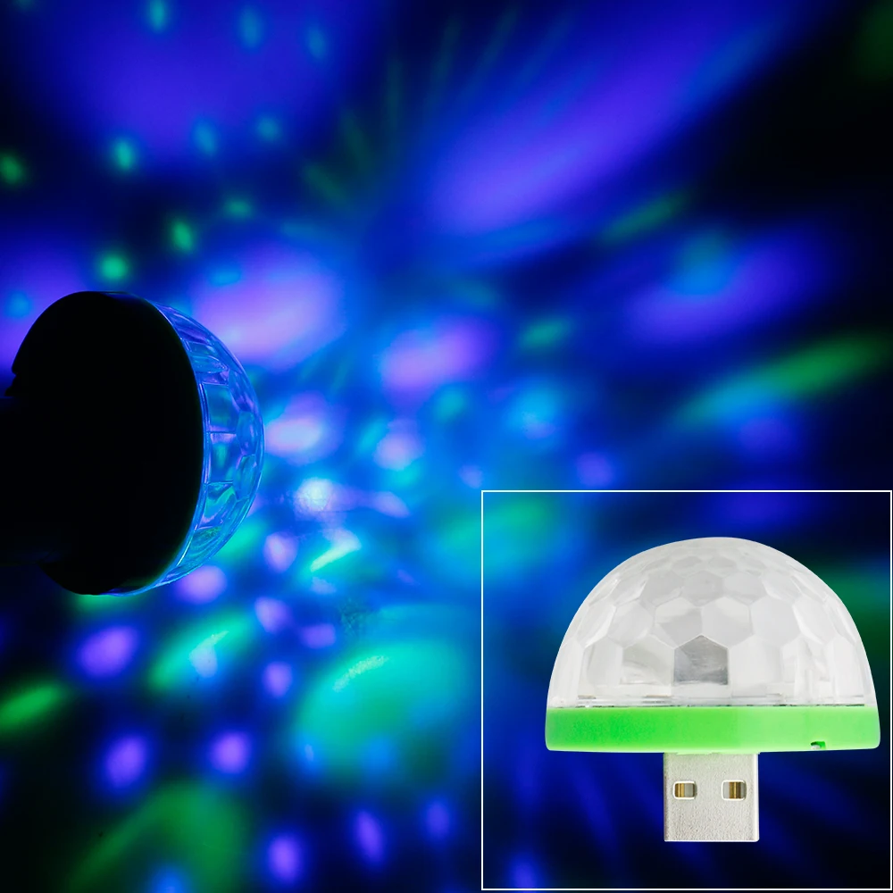 AmmToo 3 Вт USB RGB Led сценический свет DC 5 в авто проектор хрустальный магический шар для