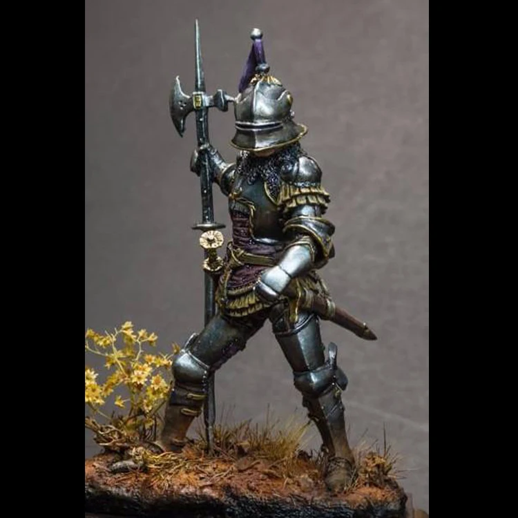 

DIY 75mm Resin Personage Model 15th Century Brave Armor Warrior R53