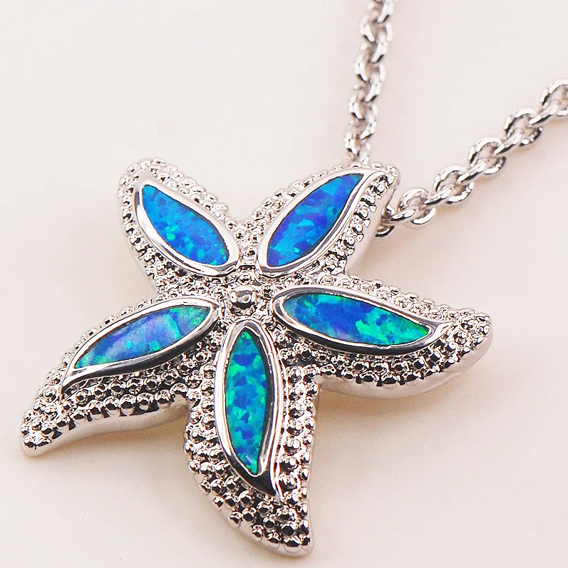 

Blue Fire Opal 925 Sterling Silver Fashion Jewelry Pendant P135