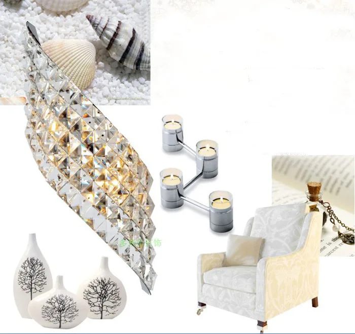 

modern crystal wall lamp European fashion guest room bedroom bed lamp wall lamp