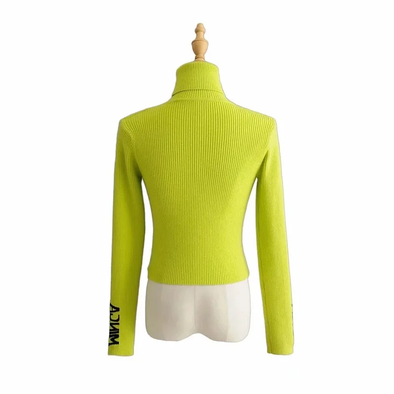 Women High Neck Long Sleeve Ribbed Crop Sweater Casual Turtleneck Rib Knit Top | Женская одежда