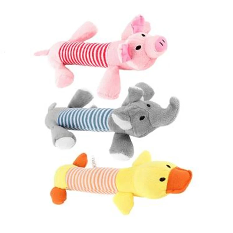 

1pcs Dog Cat Pet Puppy Chew Plush toy Chew Squeaker Squeaky Pet Puppy Plush Cloth Dolls Bite Toys 30% off