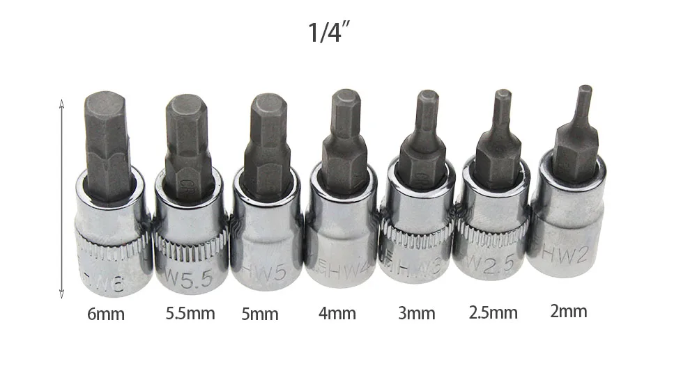Девятый мира 13 шт. шестигранный ключ трещетка дюймовый стандарт 1/4 &quot3/8&quot 1/2