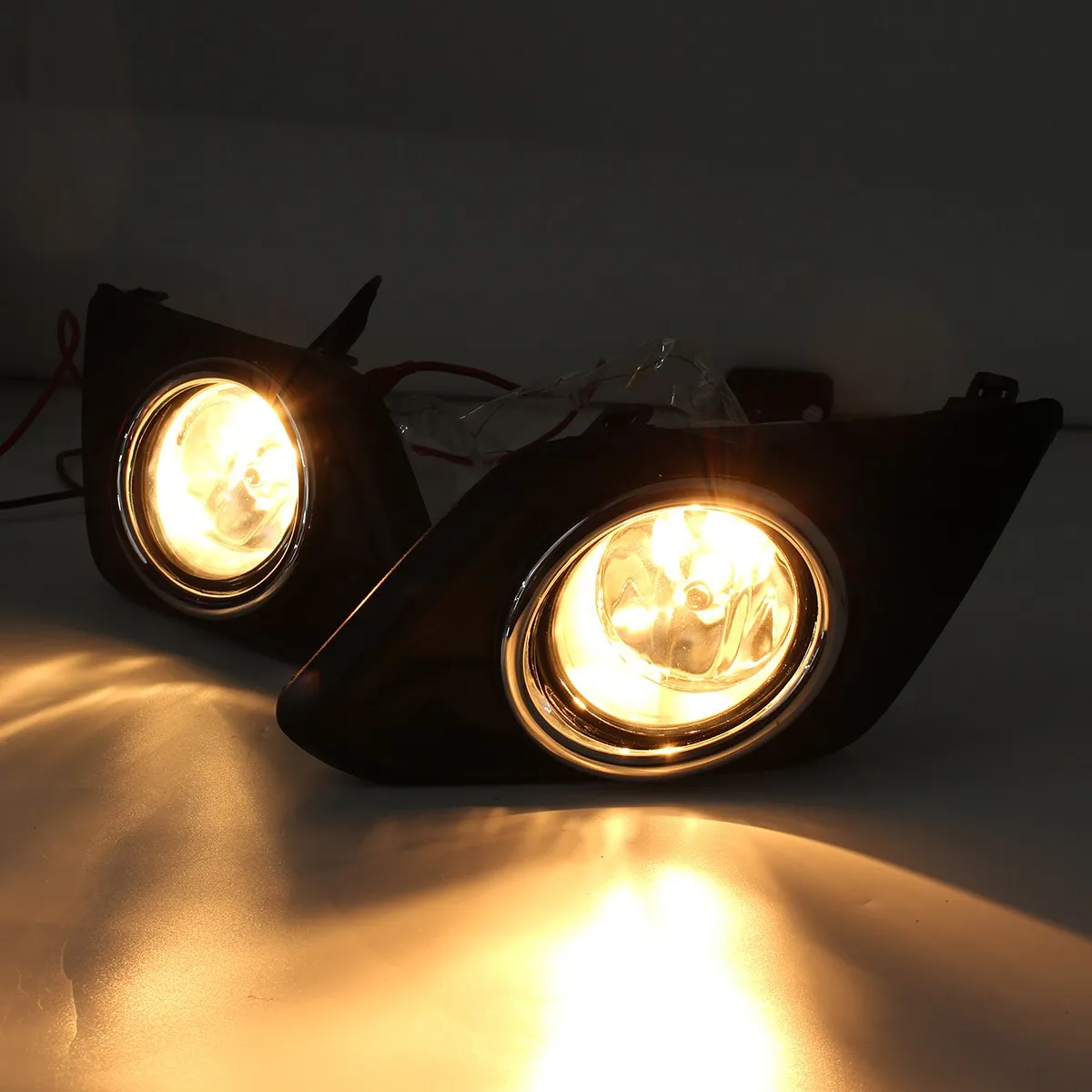 1 пара хромированный противотуманный светильник с прозрачными линзами для Nissan