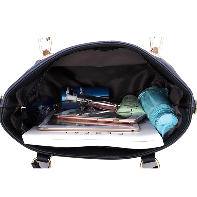 

European and American fashion print bag lady handbag single-shoulder oblique bun mother bag six-piece fashion bucket bag