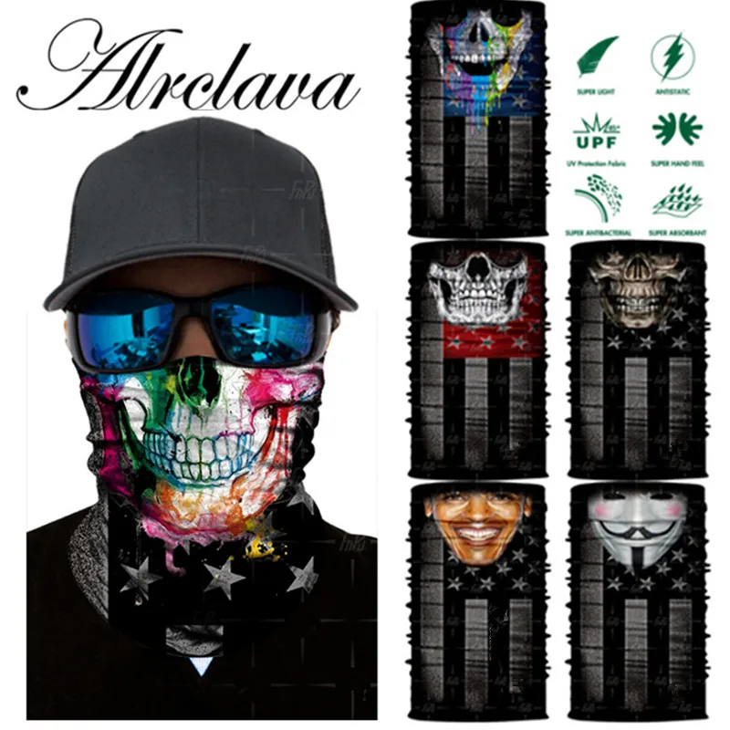 Скелет серии клоун Бандана Балаклава Открытый Охота дыхание мотоцикла Велоспорт