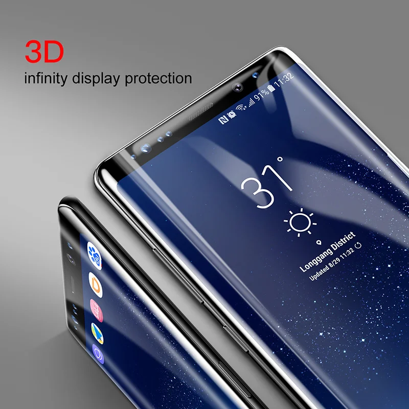 Защитная пленка Baseus для samsung Galaxy Note 8 3D Arc Premium, полностью Защитное стекло для Galaxy Note8, пленка из закаленного стекла