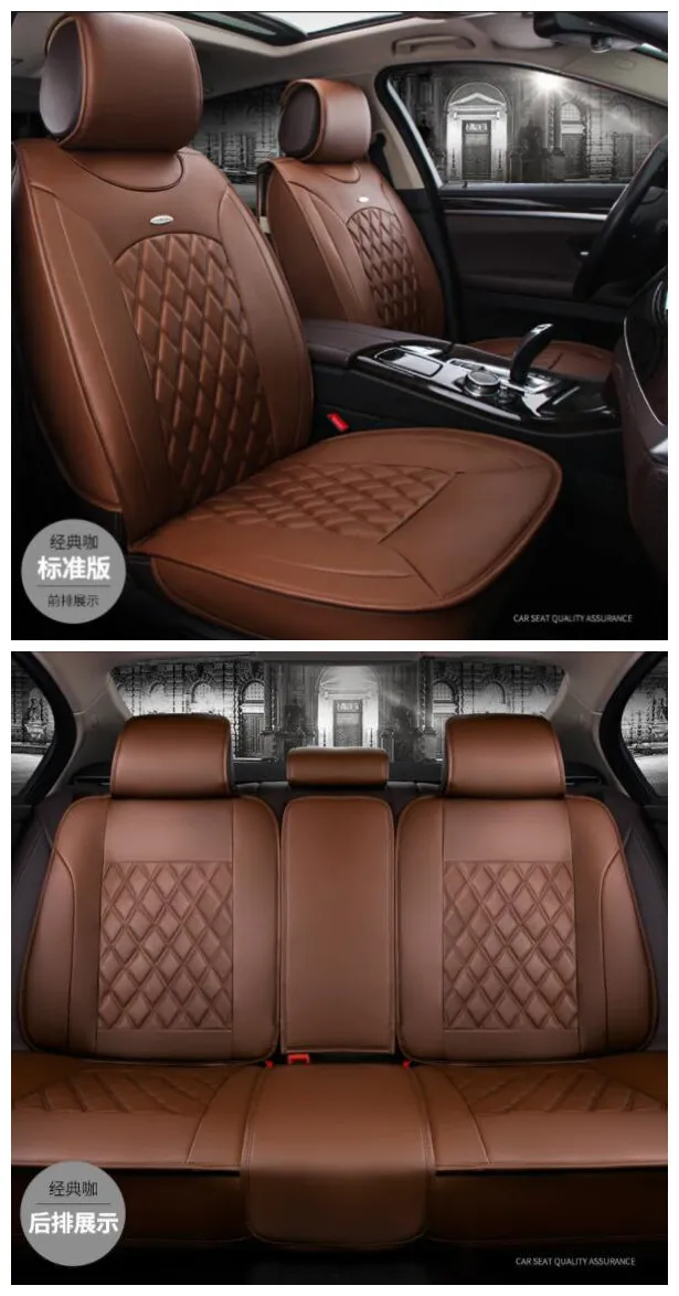 Standard Edition 5 Полиуретановые кожаные льняные автомобильные чехлы для hyundai solaris getz Elantra Tucson veloster creta i20 i30 ix35 i40 автомобильные аксессуары - Название цвета: Standard Edition 5