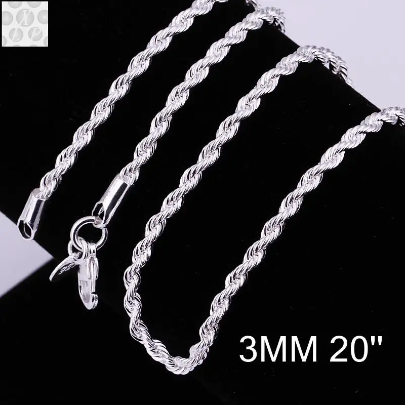 

C014-20 Hot sale fashion different sizes N925 Silver color snake chain