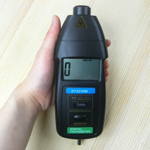 Фотоэлектрический тахометр и контактный тахометр, двухфункциональный измеритель оборотов в минуту, цифровой лазерный тахометр