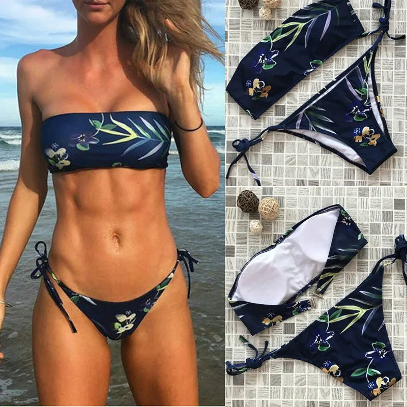 2017 завернутый грудь купальник бикини бразильское для женщин винтажный Ретро