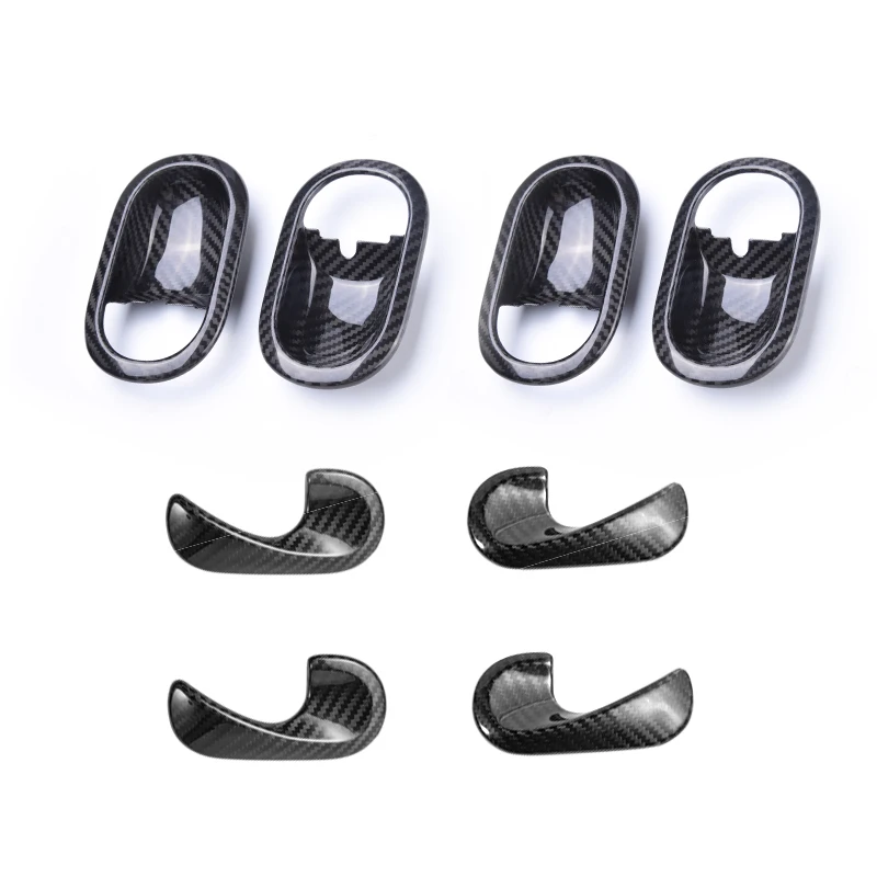 handle bowl-forfour Дверные ручки для крышек из углеродного волокна, аксессуары для модификации автомобиля, Стайлинг, наклейка из углеродного волокна для smart453 fortwo forfour - Название цвета: handle bowl-forfour