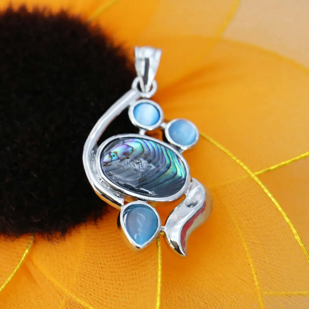 Лидер продаж подвески с ракушками из натурального абалона 25 х38 мм короткое