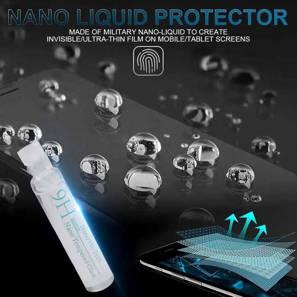 9H Nano Жидкий Универсальный протектор экрана 3D невидимое покрытие для мобильного