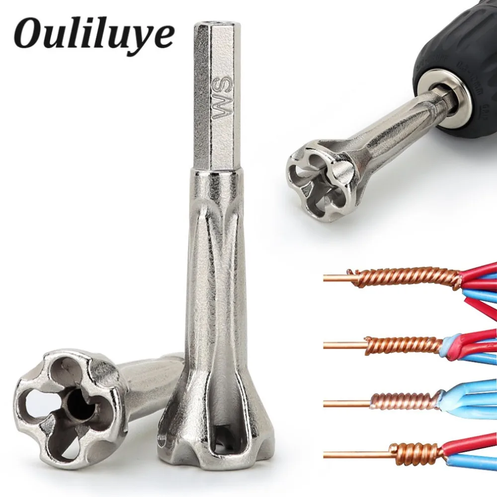 

Electrician Automatic Wire Stripper Peeling Twisted Line 4-6 Square 5 Wire Connector Metal Drill Bit Stripping Twisting Tools