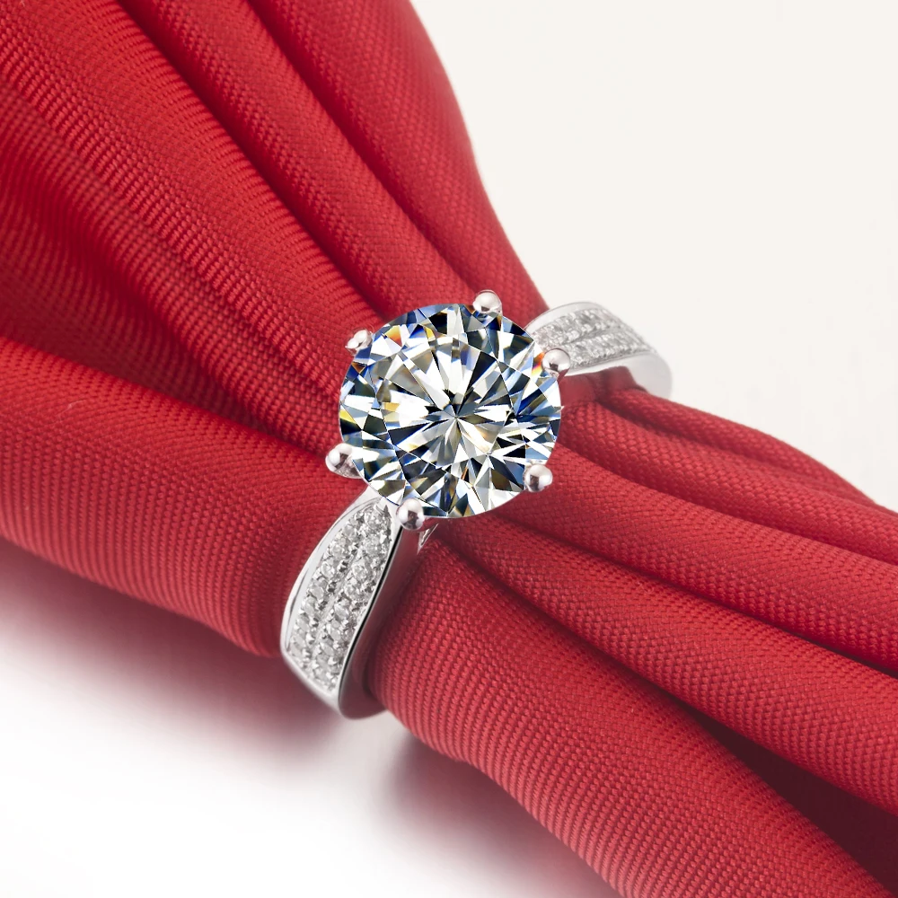 Perfect 1.5Ct Starlight Micro-pave Engagement Ring Nice Quality 925 Sterling Silver for Women | Украшения и аксессуары