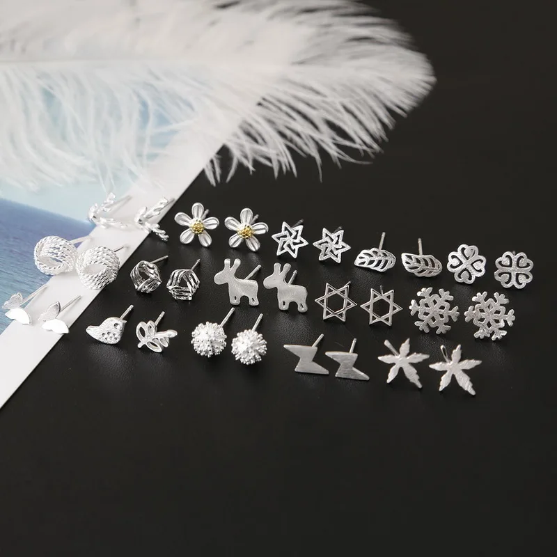 Комплект из 6 парт/Лот модные серьги-гвоздики в стиле панк для женщин элегантные