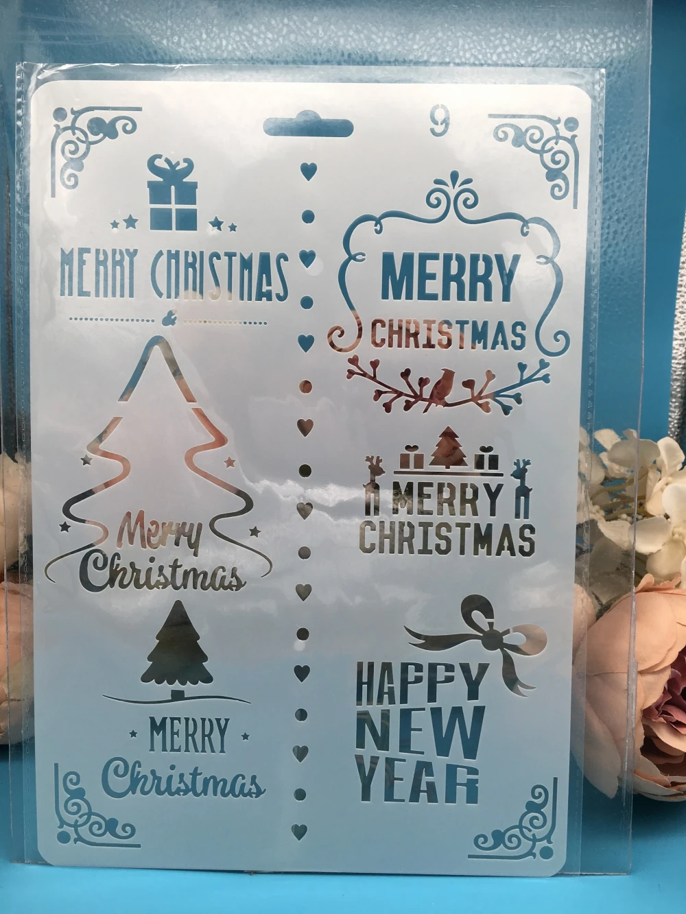 1 шт. трафареты A4 с надписью на дереве Merry Christmas|Трафареты| |