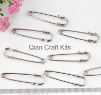 40pcs of sturday stainless steel silver tone safety pin brooch 50x14mm safety pin brooch silver plated
