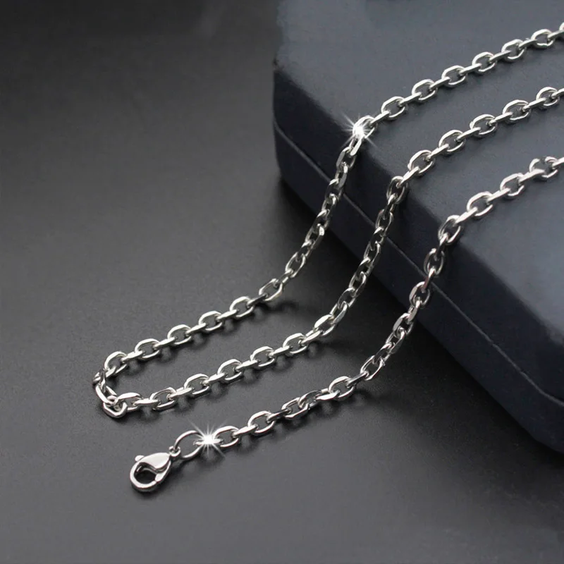 Ожерелье из нержавеющей стали для мужчин и женщин Классическая цепь с звеньями 2 5