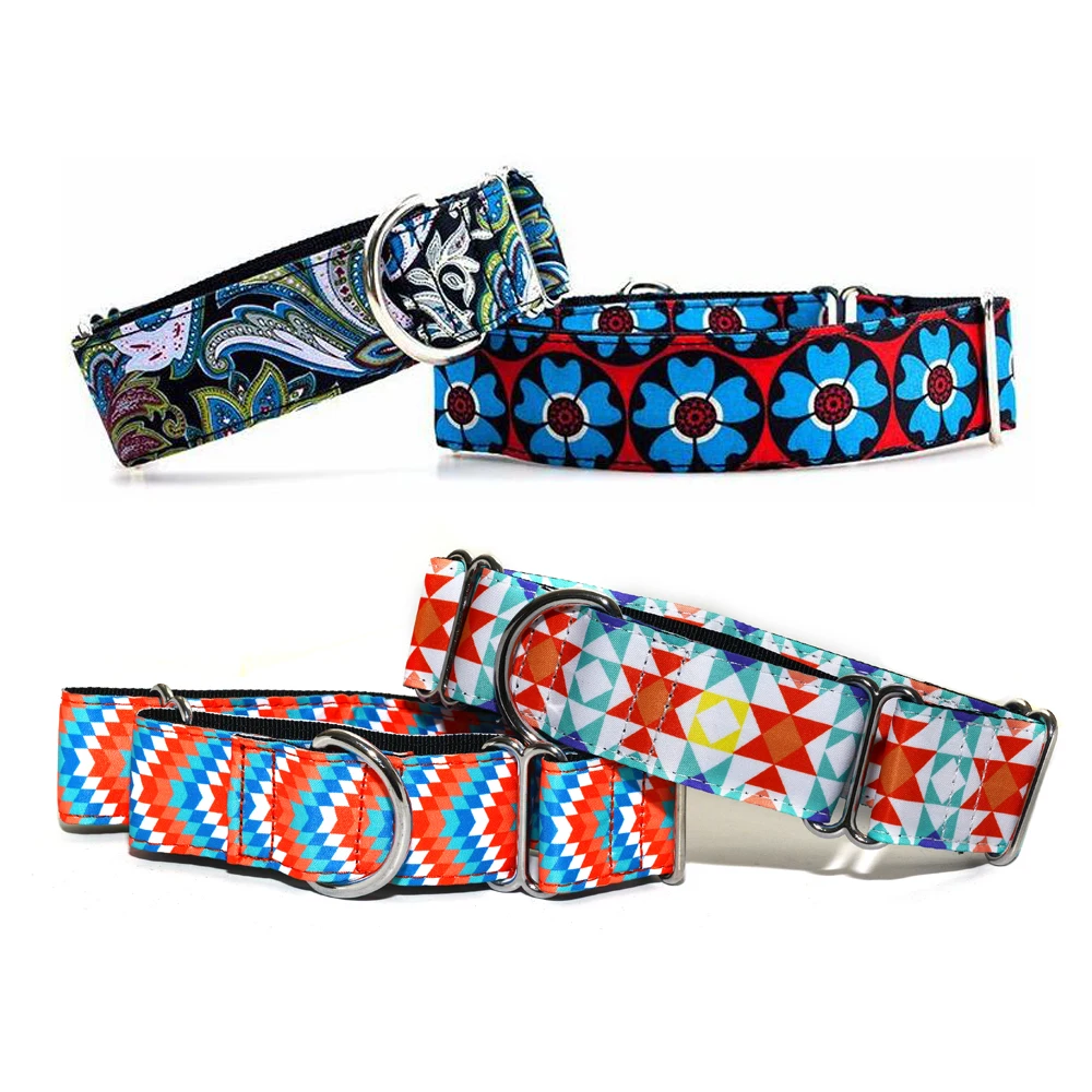 

Pet Dog Collar Safety Martingale Dog Necklace Super Strong Durable Nylon Collars for Small Medium Large Dog 2.5cm to 3.8cm Wide