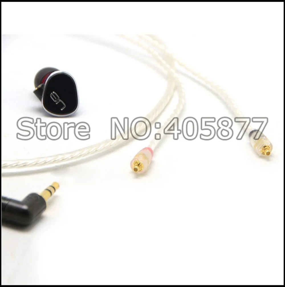 Бесплатная доставка посеребренный DIY Кабель для SE535 SE425 SE315 SE215 Se846 Ultimate Ears UE900