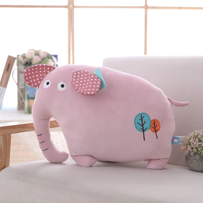 Милая мультяшная плюшевая подушка слон игрушка мягкая диванная на спину Детская