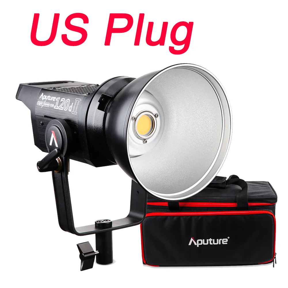 Черный Aputure LS C120d II студийная Светодиодная лампа для освещения видео с комплектами для фотостудии 5 запрограммированных светильник с сумкой для переноски - Цвет: Черный