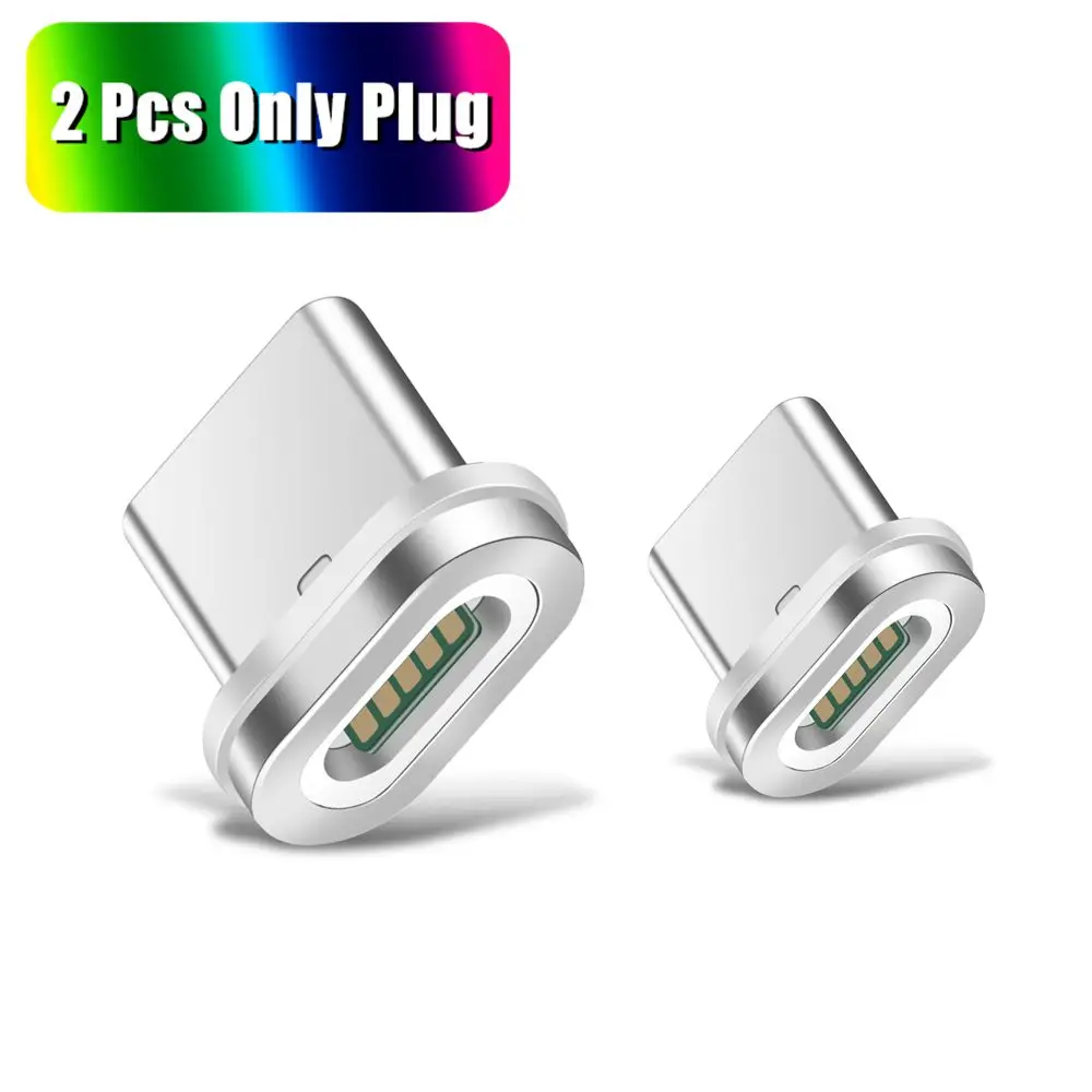 Only Type C Plug Олаф Магнитный кабель штекер Micro usb type C штекер супер быстрая зарядка телефона Microusb type-C магнит Зарядное устройство usb c вилки - Цвет: Only Type C Plug