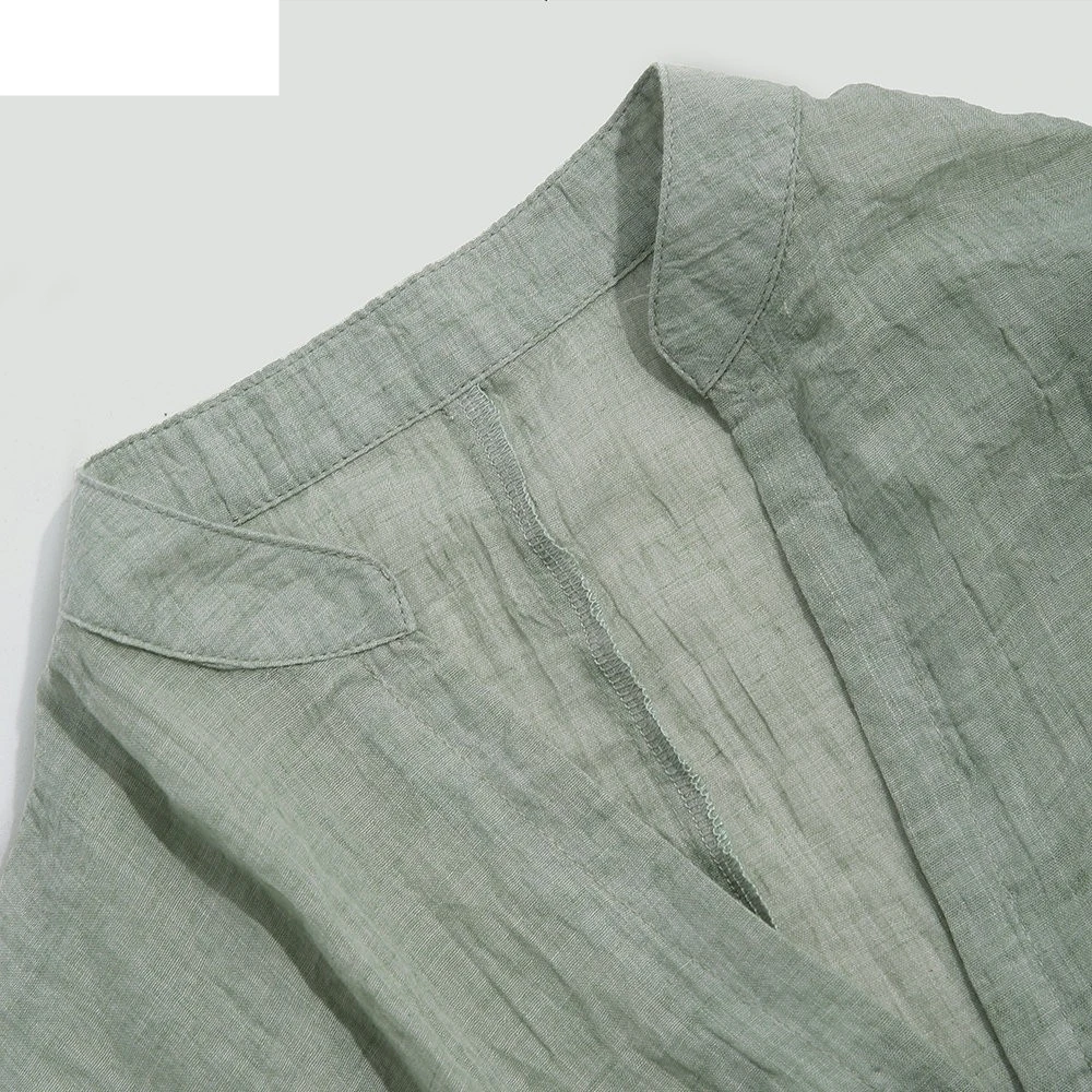 

JAYCOSIN Summer Shirts Men's V-Neck Top Blouse Causal Shirt Breathable Long Sleeve Loose Solid Color Hem 19MAY17