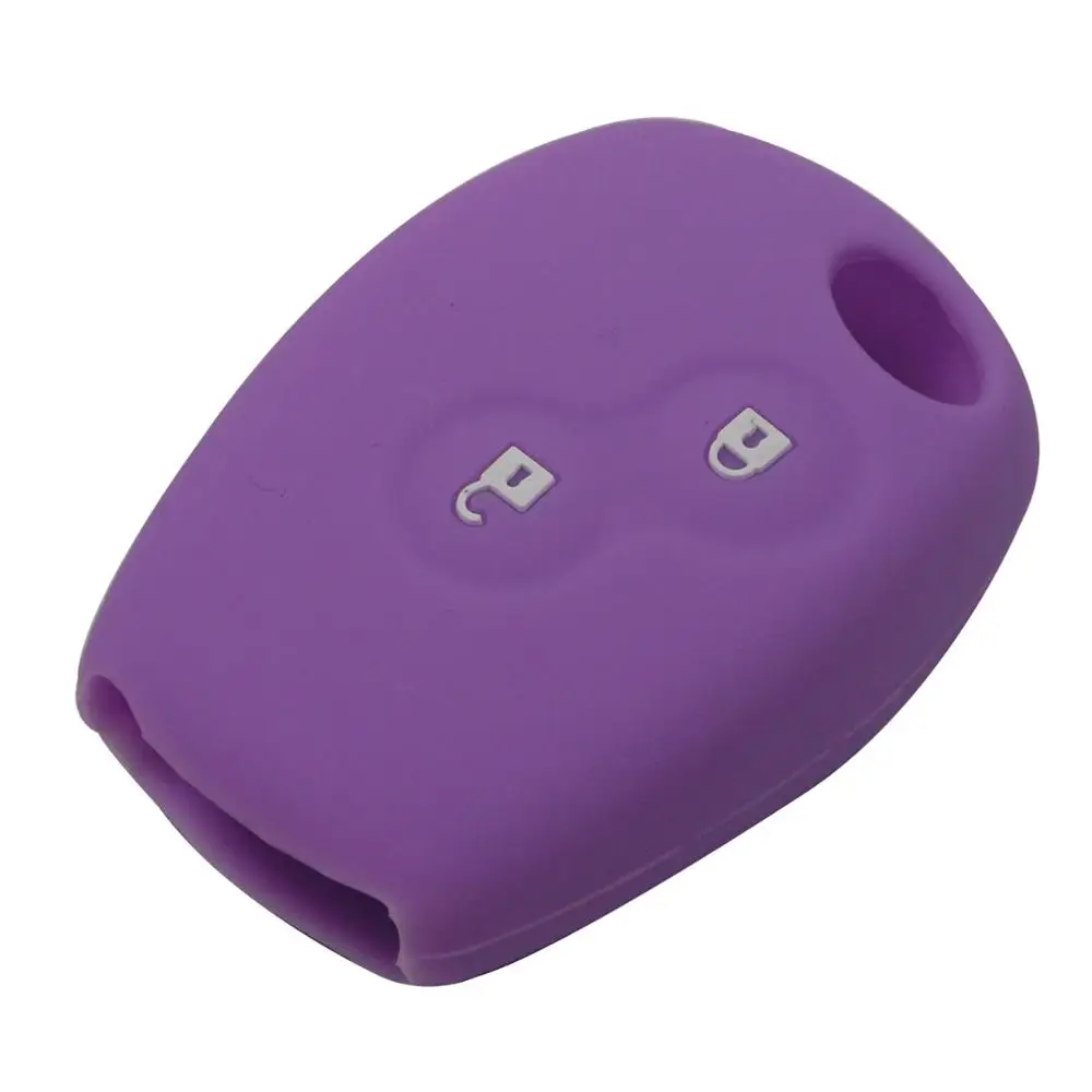 purple 2 кнопки силиконовый резиновый автомобильный чехол для дистанционного ключа для Renault Kangoo DACIA Scenic Megane Sandero Captur Twingo Modus - Цвет: purple