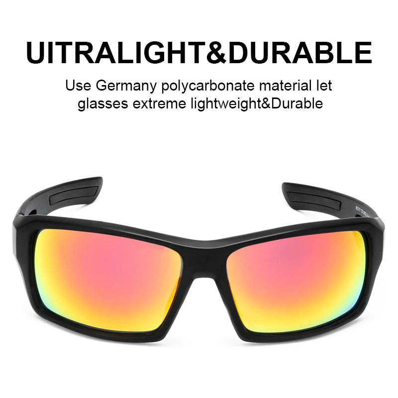 Outdoor Sport Sunglasses Polarized Men Cycling Eyewear Women Casual Square Frame Driving Fishing Bicycle MTB Bike Sun Glasses | Спорт и