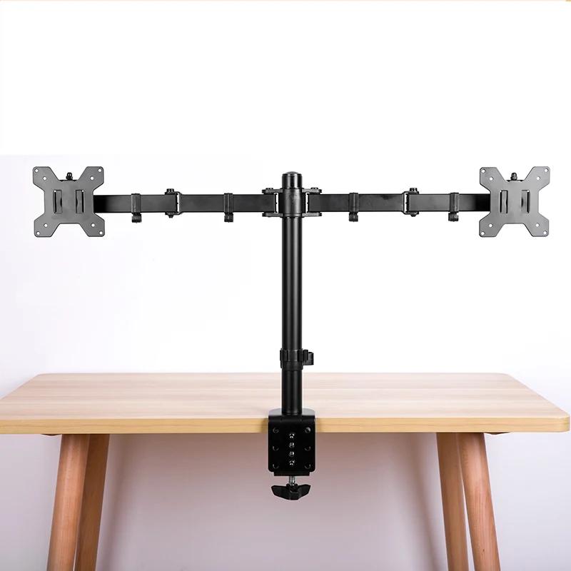 Clamp Bracket 10-27 дюймов полный движения двойной монитор настольная подставка Двойные руки 360 градусов монитор крепление поворот компьютерный экран Регулируемый Настольный держатель - Цвет: Clamp Bracket