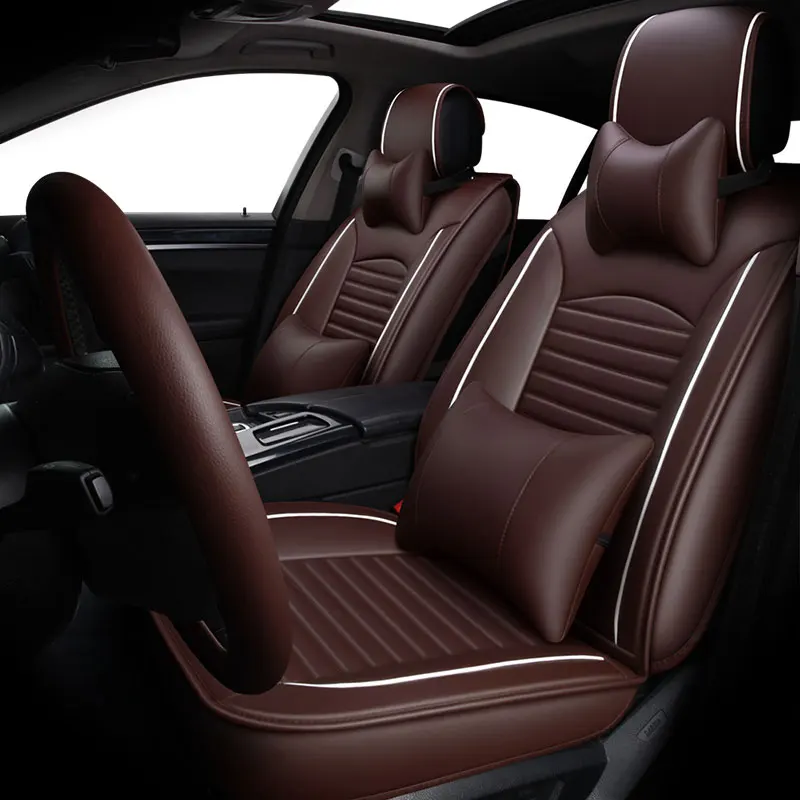 Кожаный универсальный чехол для автомобильных сидений чехлы mazda familia premacy dodge caliber