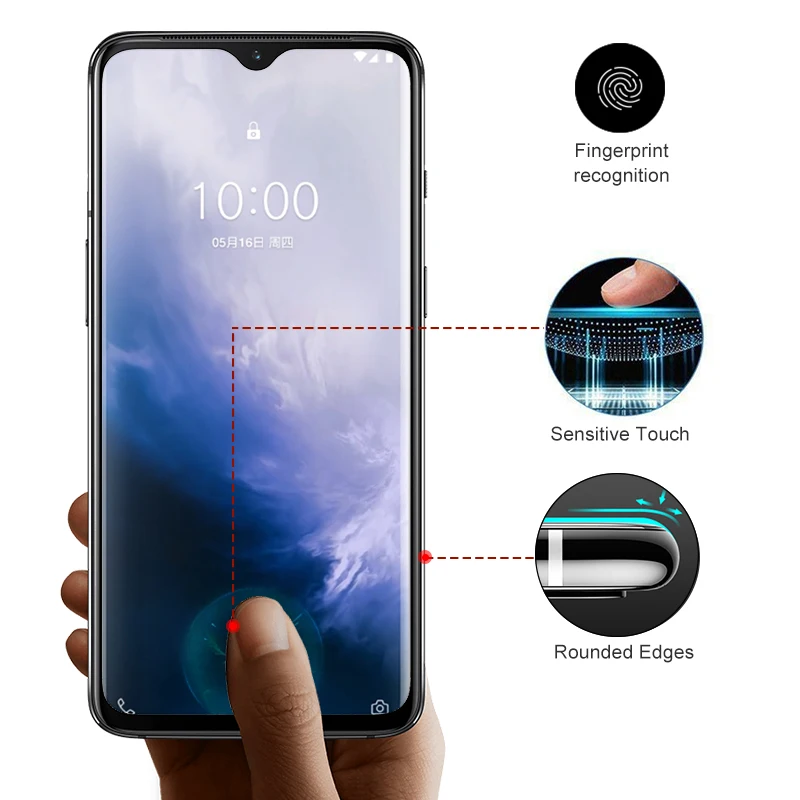 Закаленное стекло для экрана Oneplus 7 6t 6 5t 5 1 + One Plus полное покрытие Передняя пленка
