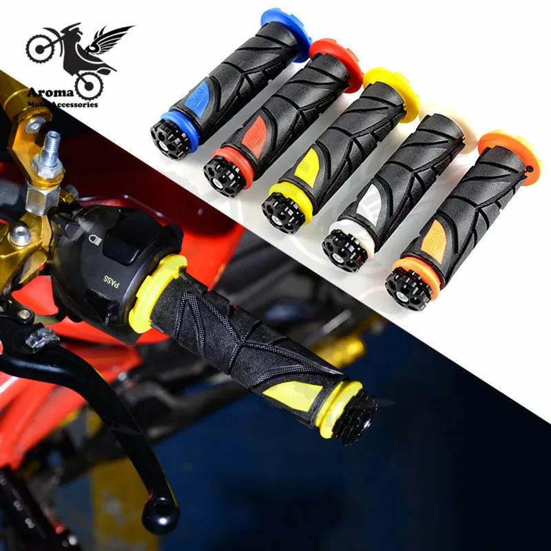

colorful racing motorbike handle bar for KTM dirt pit bike accessories motocross scooter motorcycle grip rubber moto handlebar