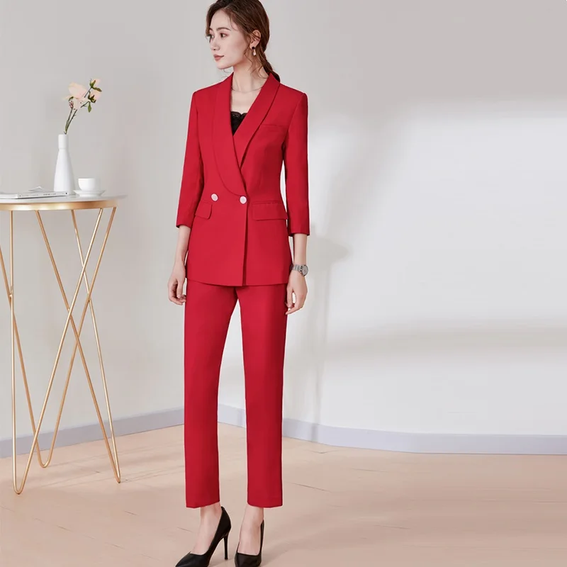 

Business Suits,Women Civility Formal Pant Suits,2018 New,Office Lady Suit Set,Korean Version Formal Clothes Overolls,F14