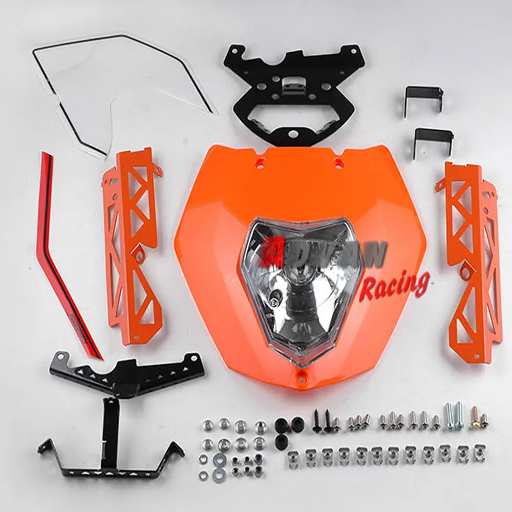 Emark оранжевый фар маска света монтаж кронштейна для KTM 125 200 390 Duke|for ktm|headlight maskktm bracket