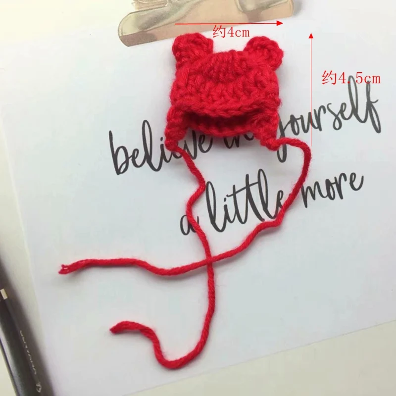 Red 1 5 шт. большой плюшевый шар вязаная шляпа DIY кукла декоративные принадлежности чехол для телефона сумка Одежда художественное ремесло материал детское украшения для волос - Цвет: Red 1