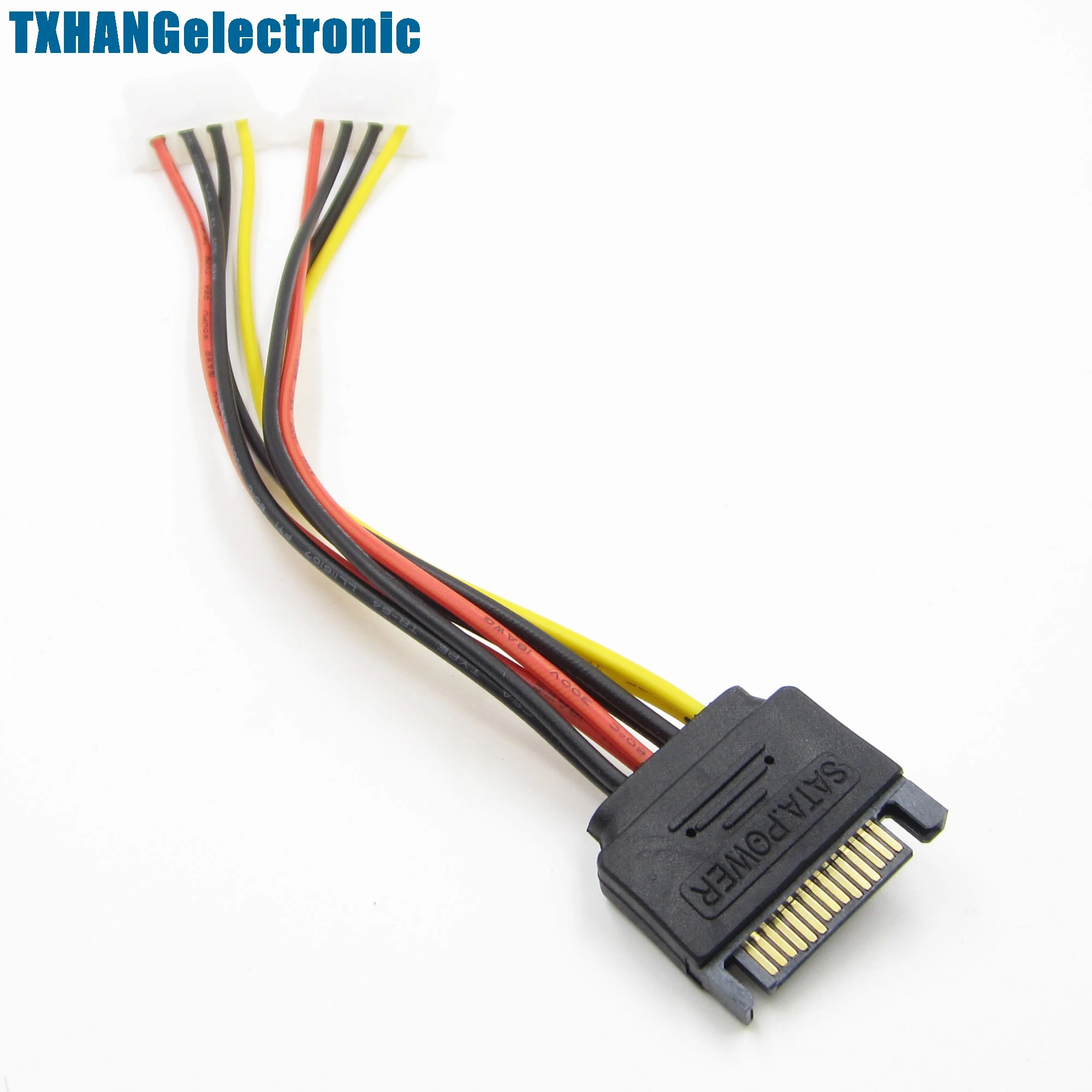 SATA 15 Pin папа 2 Женский 4 Кабель питания для IDE HDD DVD Лот Оптовая продажа|male female|male