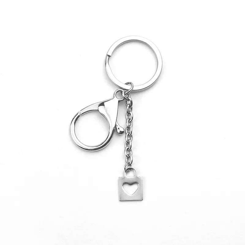 New Simple stainless steel Charm Key chain Lock shape Pendant For Men Women Car Bag Belt Trinkets Jewelry | Украшения и