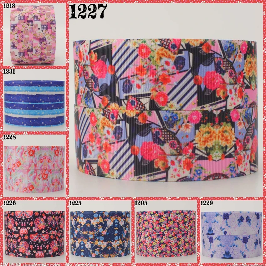 

Новинка 50 ярдов красивая японская лента с цветочным принтом корсажные ленты Бесплатная доставка