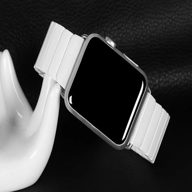 Стильный применимый Apple Watch керамический ремешок часов Quick Release Bar наручные часы ремешок Белый Черный часы ремень не выцветает 38 мм 42 мм