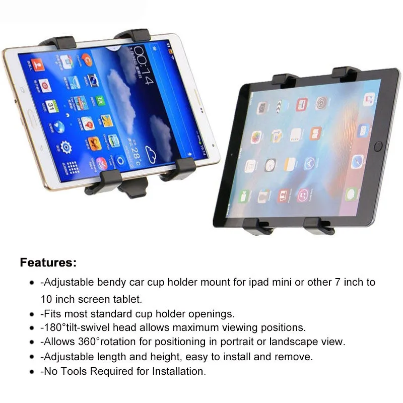 Universal 7.0 7.9 8.4 9.7 10.5&quot 11 inch Tablet Car holder Stand Auto CD Mount Holder for iPad Huawei Samsung LG |